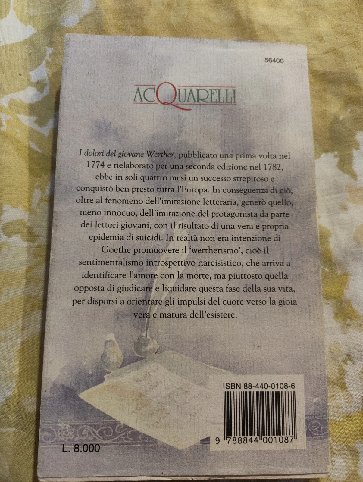 I dolori del giovane Werther Goethe Acquarelli edizione illustrata