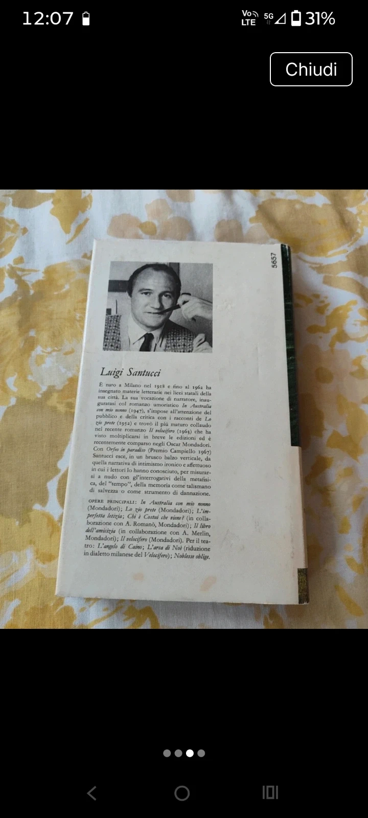 Orfeo in Paradiso Luigi Santucci Mondadori vintage