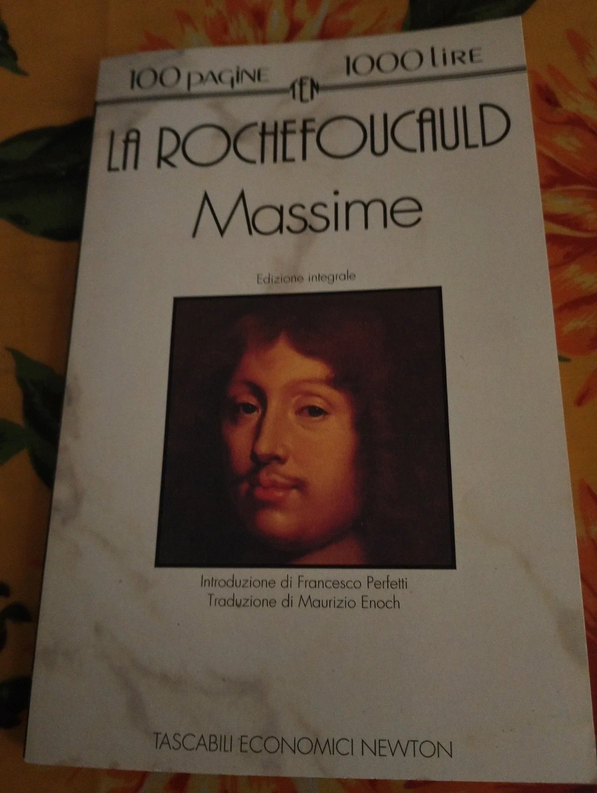 Libro "Massime" - La Rochefoucauld (100 pagine 1000 lire)