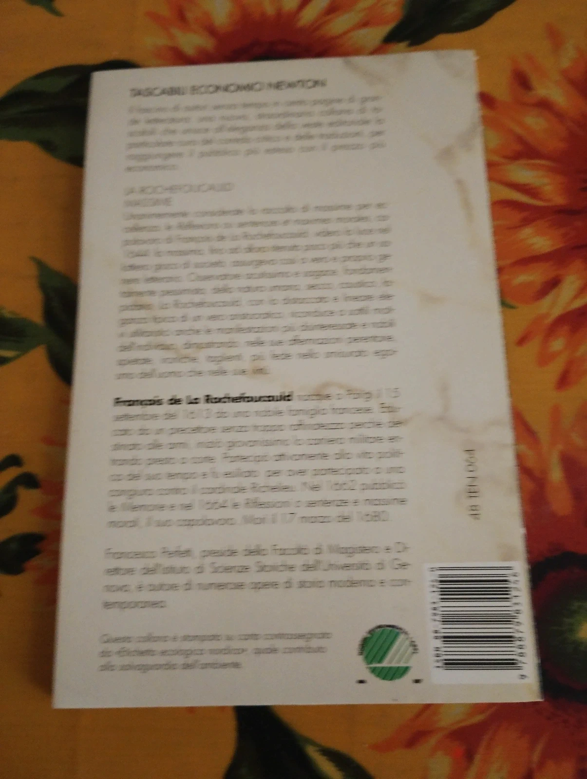 Libro "Massime" - La Rochefoucauld (100 pagine 1000 lire)