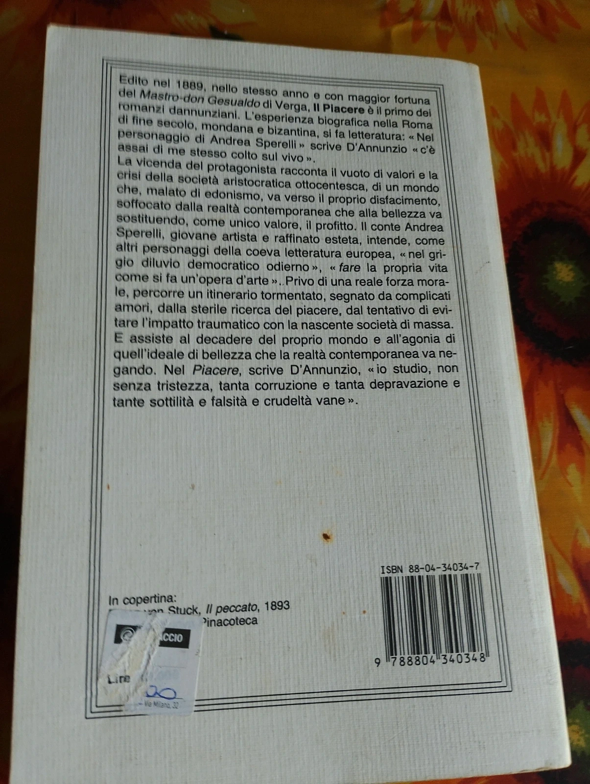 Il Piacere – Gabriele d'Annunzio | Oscar Mondadori Classici Moderni