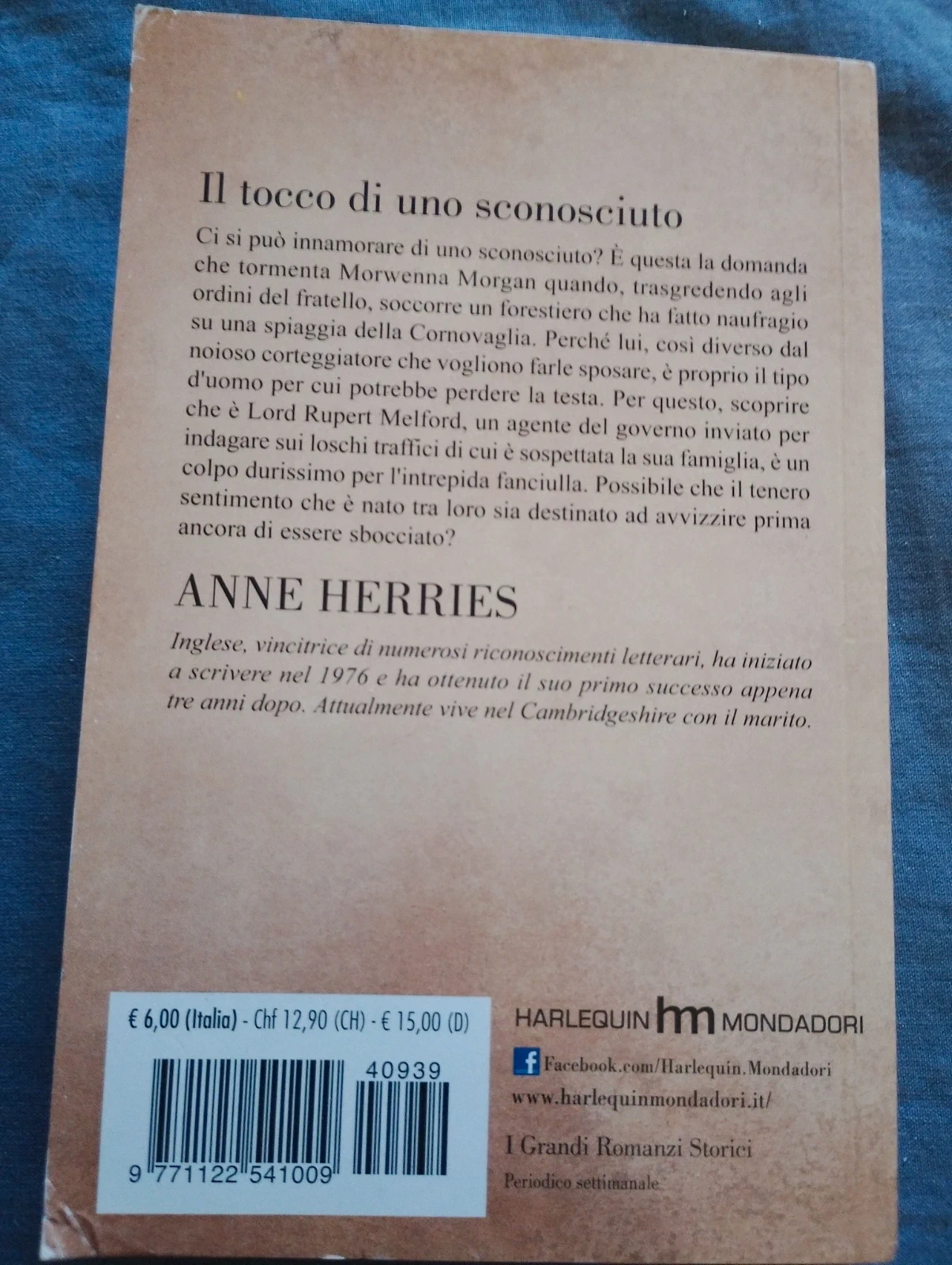 Libro "Il tocco di uno sconosciuto" - Anne Herries (I Grandi Romanzi Storici)