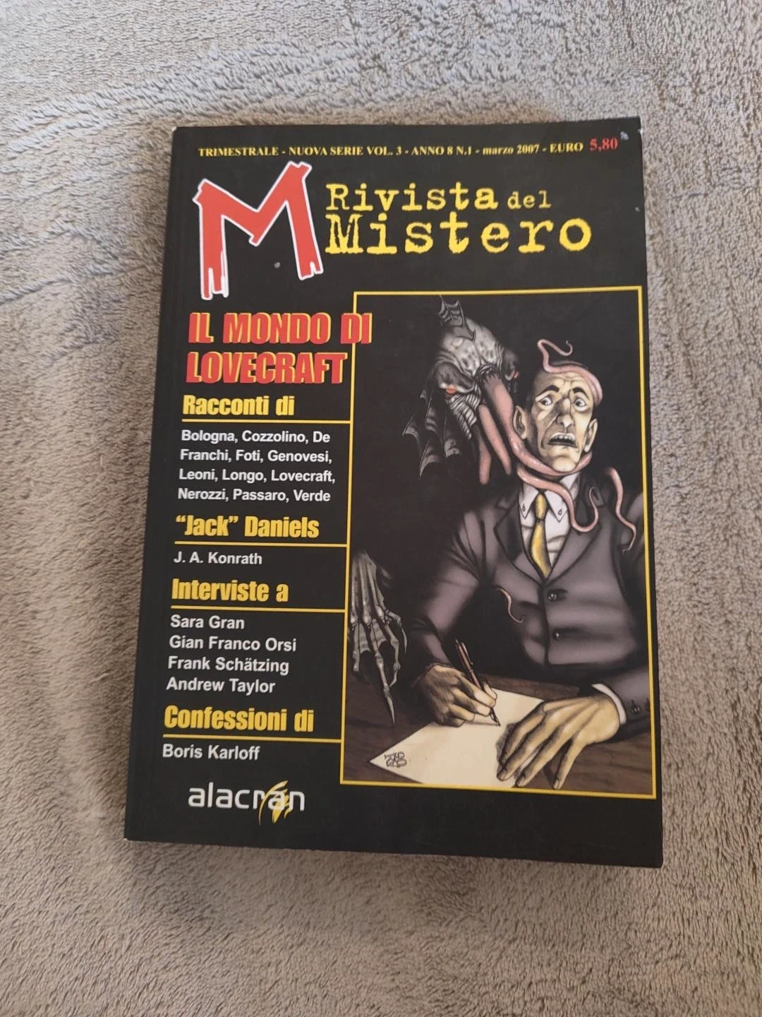 Rivista del Mistero 3 Il mondo di Lovecraft Alacrán 2007 raro