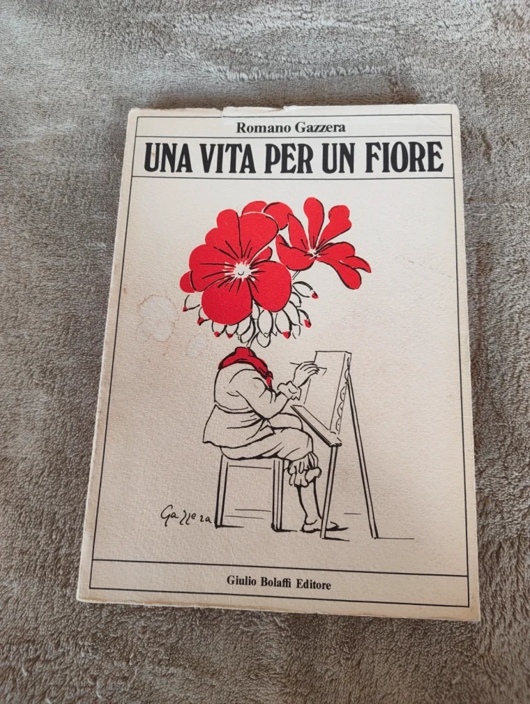 Autografato Una vita per un fiore Romano Gazzera 1974 prima edizione con dedica