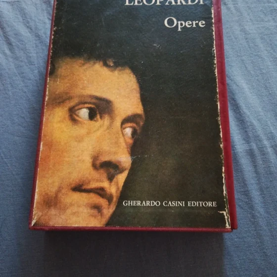 Raro libro Giacomo Leopardi Opere con cofanetto vintage - Gherardo Casini Editore