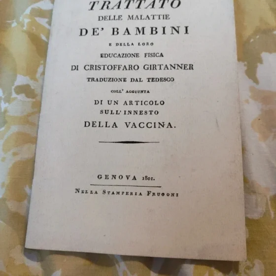 Trattato malattie de' bambini Girtanner 1801 prima edizione italiana