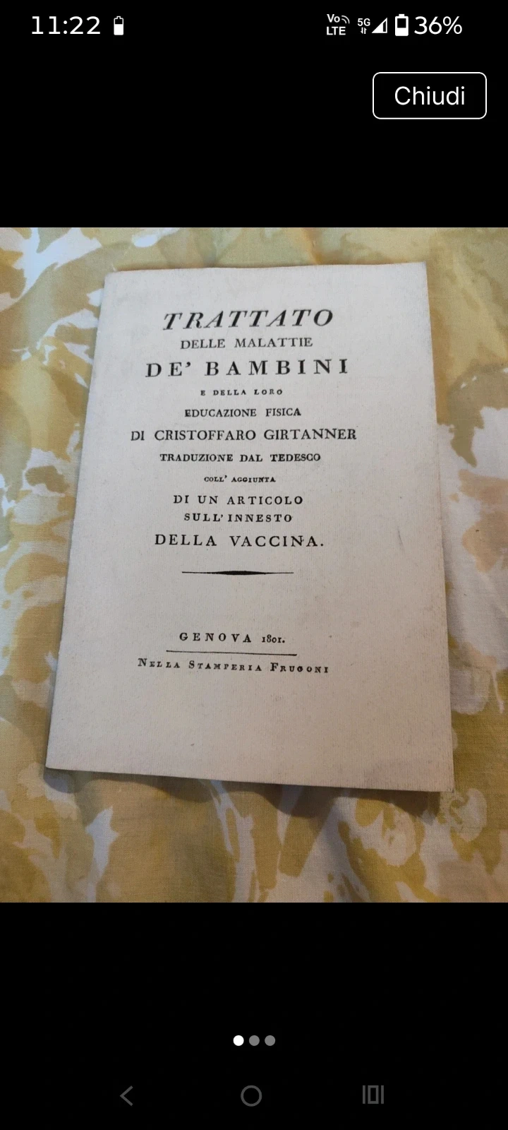 Trattato malattie de' bambini Girtanner 1801 prima edizione italiana