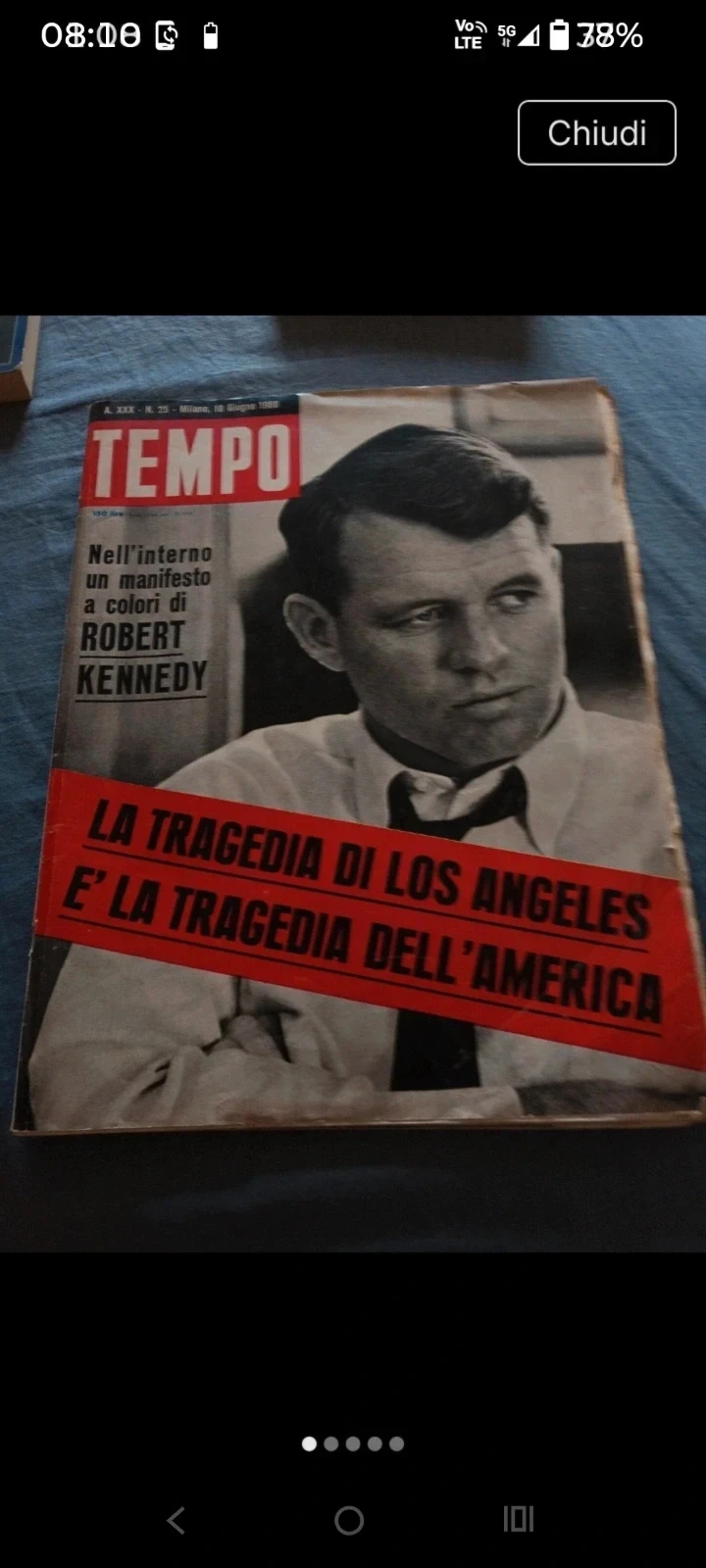 Rivista TEMPO n. 25 (18 Giugno 1968) - Speciale Robert Kennedy (Senza Manifesto)
