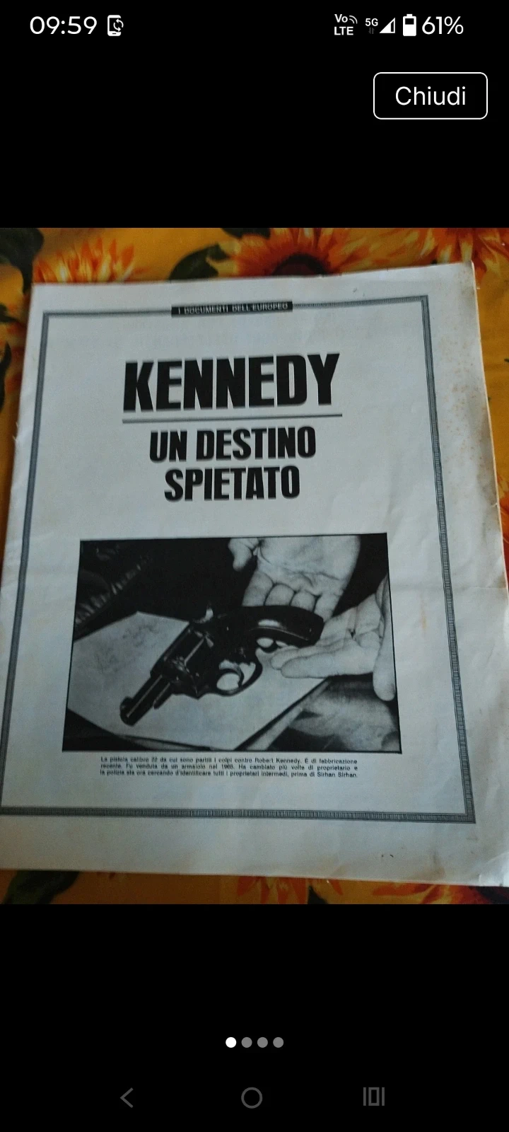 Rivista Vintage I Documenti dell'Europeo - Kennedy: Un Destino Spietato