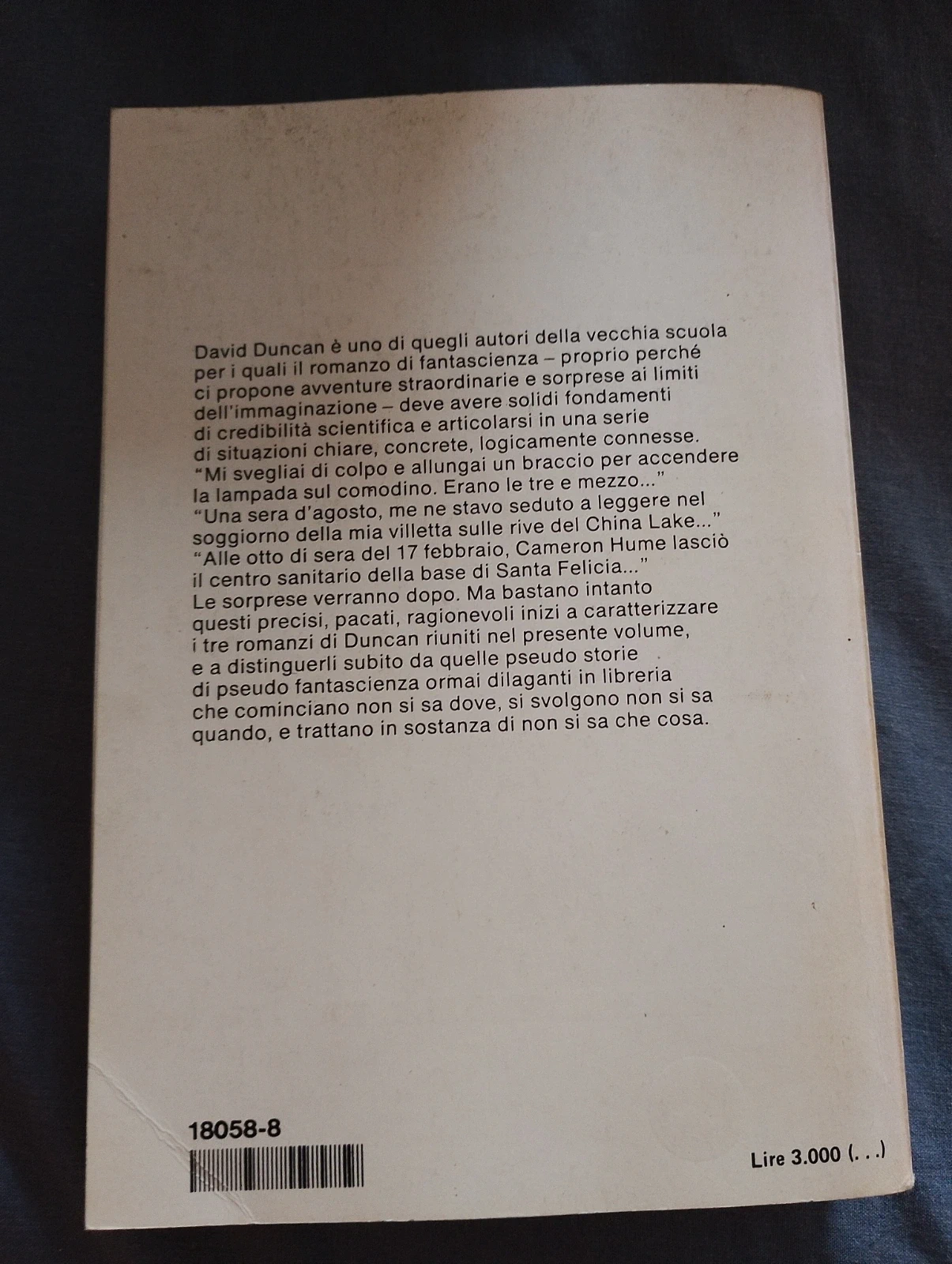Millemondiestate 1980 - Tre Romanzi Completi di David Duncan | Urania Supplemento