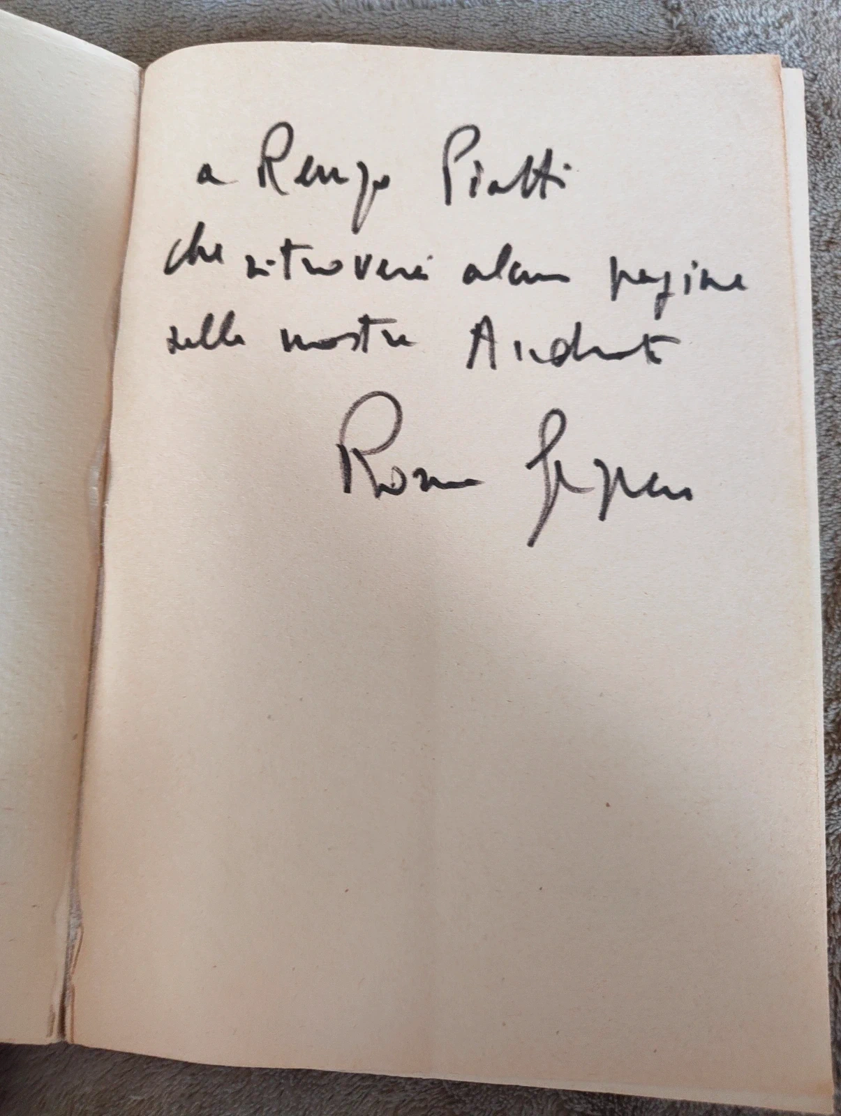 Autografato Una vita per un fiore Romano Gazzera 1974 prima edizione con dedica