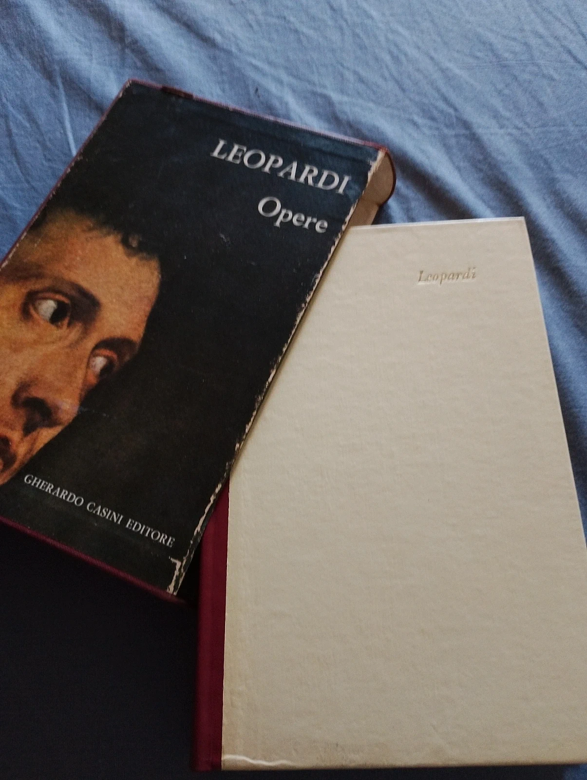 Raro libro Giacomo Leopardi Opere con cofanetto vintage - Gherardo Casini Editore