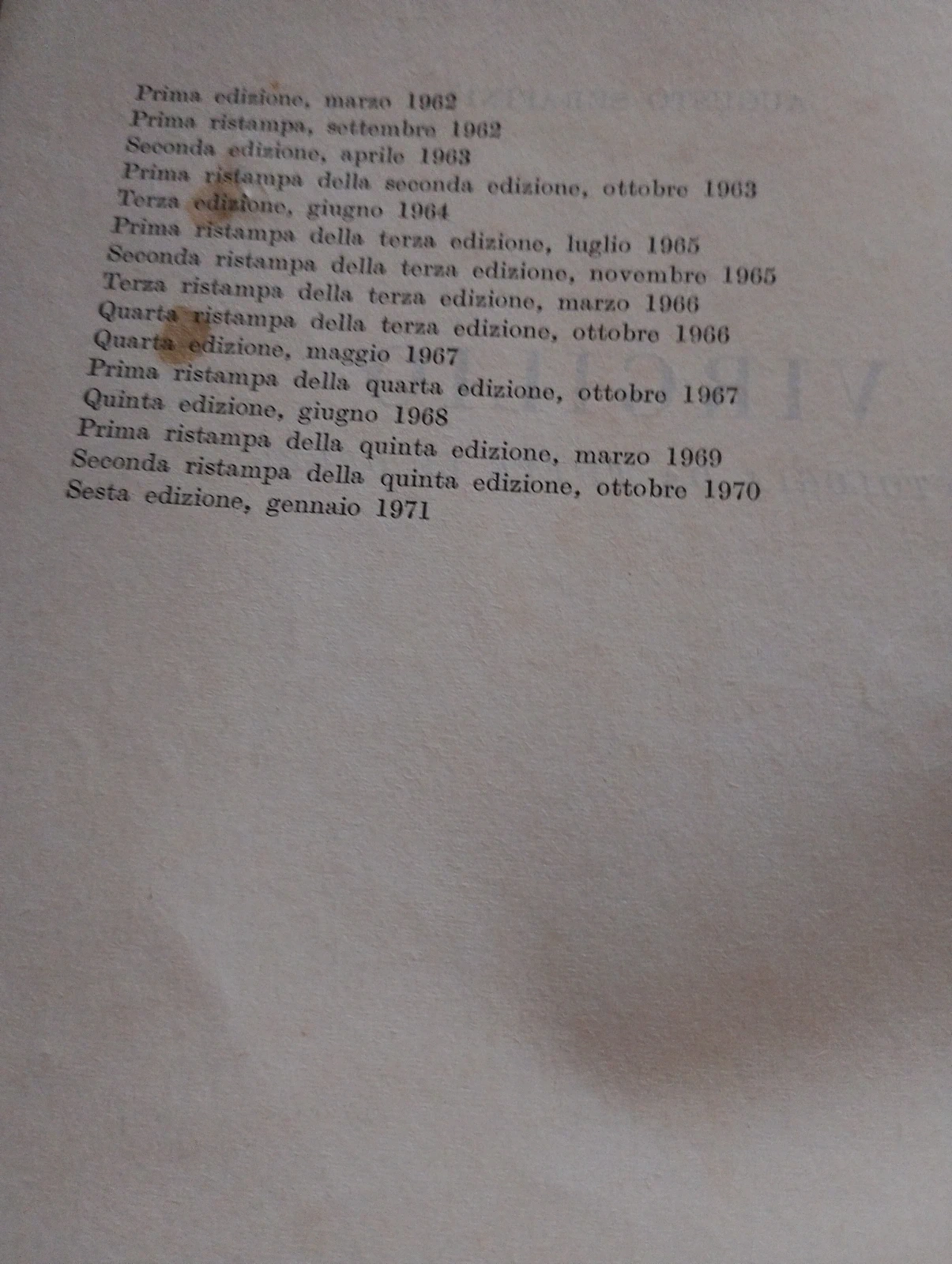 libro virgilio augusto serafini 1971 raro vintage sei antologia