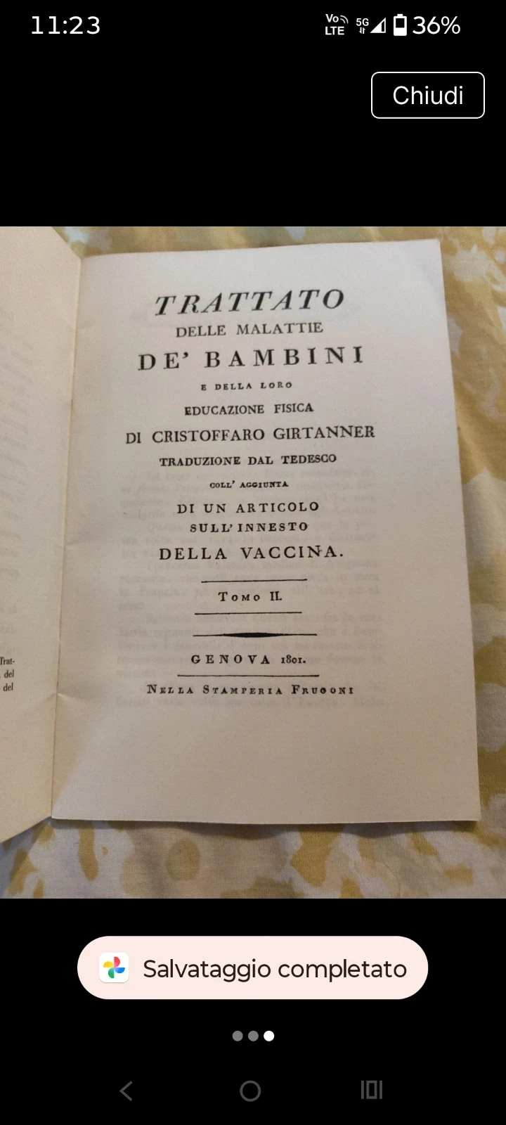 Trattato malattie de' bambini Girtanner 1801 prima edizione italiana