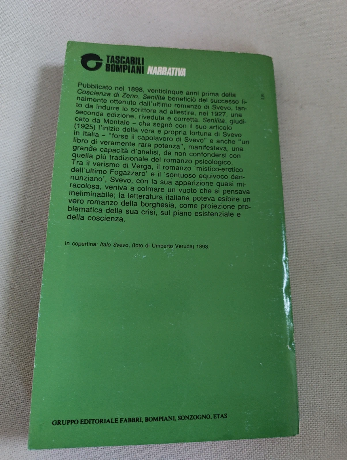 Vintage Senilità Italo Svevo vintage L'Espresso