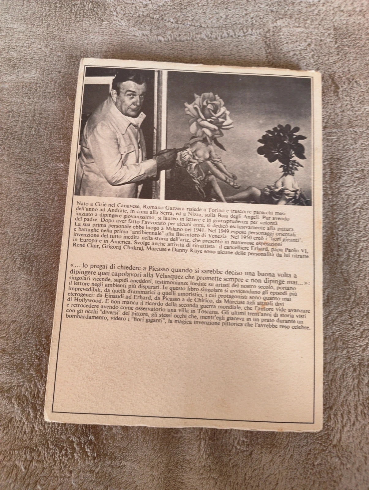 Autografato Una vita per un fiore Romano Gazzera 1974 prima edizione con dedica