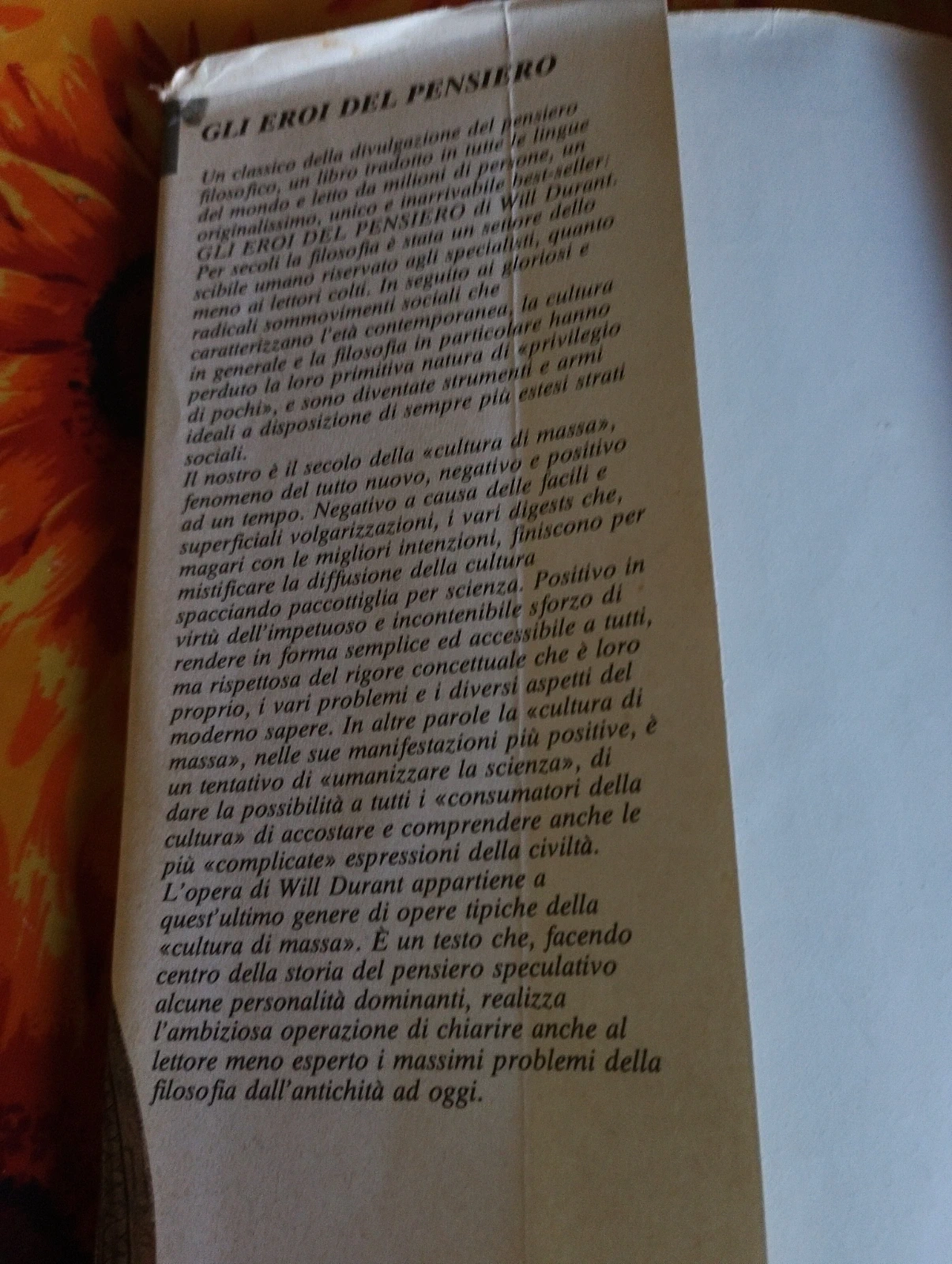 Gli eroi del pensiero Will Durant saggio storia della filosofia